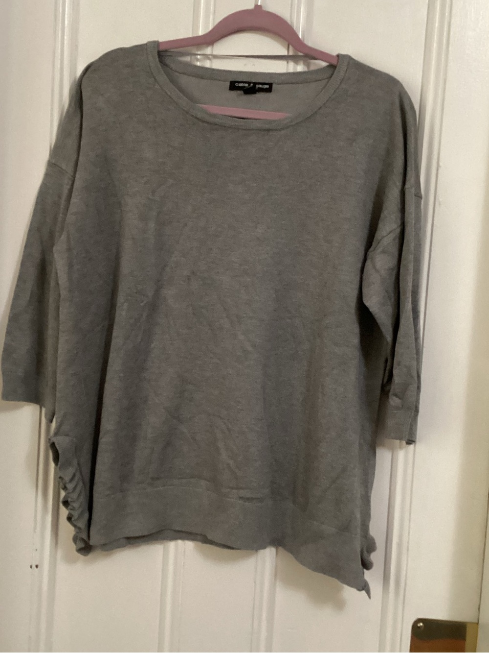 Cable & Gauge Gray Heather Pullover Sweater